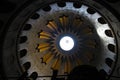 Rotunda in The Church of the Holy Sepulchre, Christ`s tomb, in the Old City of Jerusalem, Israel