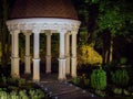 Rotunda in city park. Night scene scenic view Royalty Free Stock Photo