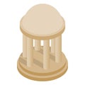 Rotunda icon, isometric 3d style