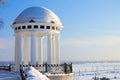 Rotunda on river Volga quay in Yaroslavl Royalty Free Stock Photo