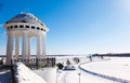 Rotunda on river Volga quay in Yaroslavl Royalty Free Stock Photo