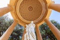 Rotunda with sculpture in Park of the Labyrinth of Horta Parc del Laberint d`Horta Royalty Free Stock Photo