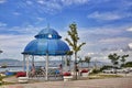 The rotunda with views of the port of Novorossiysk Royalty Free Stock Photo