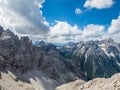 Rotwand via ferrata near Sexten in the Dolomites