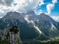 Rotwand via ferrata near Sexten in the Dolomites