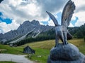 Rotwand via ferrata near Sexten in the Dolomites