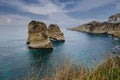 Rouche rocks in Beirut, Lebanon in the sea