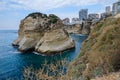 Rouche rocks in Beirut, Lebanon in the sea