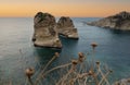 Rouche rocks in Beirut, Lebanon in the sea