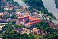 Roudnice nad Labem city, fly photo