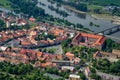 Roudnice nad Labem city, fly photo