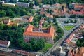 Roudnice nad Labem city, fly photo Royalty Free Stock Photo