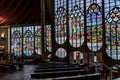 Interior of the contemporary church of Joan of Arc, Rouen, Normandy Royalty Free Stock Photo