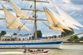 The Russian barque MIR on the Seine river for Armada exhibition in France