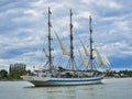 The Russian barque MIR on the Seine river for Armada exhibition in France Royalty Free Stock Photo