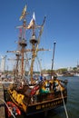 The Shtandart, the Russian dissident ship on the Seine river, for Armada exhibition. Rouen. France.