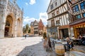 Street view in Rouen city, France