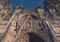 Rouen Saint Cathedrale exterior view in clear sky