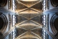 Rouen Saint Cathedrale interior with sun lights