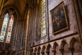 Rouen Saint Cathedrale interior view with sunlights