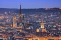 Rouen skyline.