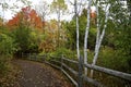 Rouge National Urban Park - footpath with fences in autumn Royalty Free Stock Photo