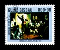 Rouget de Lisle singing the Marseillaise, Isidore Pils, Stamp