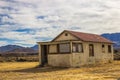 Rough Abandoned One Story Home With Boarded Up Windows Royalty Free Stock Photo