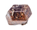 rough Almandine (almandite) crystal isolated Royalty Free Stock Photo