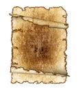 rough antique parchment paper scrolls Royalty Free Stock Photo