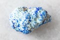 rough azurite and gibbsite mineral on white marble Royalty Free Stock Photo