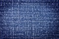 Rough blue denim cloth close up Royalty Free Stock Photo