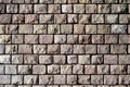 Rough brick blocks of a worn wall, Molenbeek, Brussels Capital, Belgium