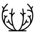 Rough bush icon outline vector. Desert tumbleweed