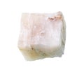 rough calcite rock cutout on white