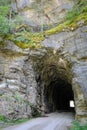 Rough Carved Tunnel Through Mountain