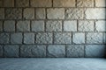 Rough cement block wall texture, panoramic view, stock, rough, facade Royalty Free Stock Photo