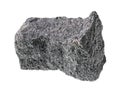 Rough chromite rock cutout on white Royalty Free Stock Photo