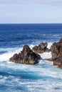 Rough cliffs at the shore of Lanzarote