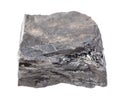 rough coal shale rock isolated on white