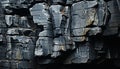 Rough coal stack, old industry, solid metal construction, grunge backdrop generated by AI Royalty Free Stock Photo