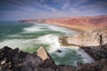 Rough colorful coastline Morocco
