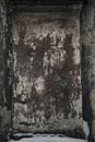 Rough concrete texture. Texture a dark dingy stone surface. Shabby grungy background. Old wall