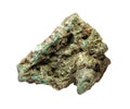 rough copper ore (Malachite) rock isolated Royalty Free Stock Photo