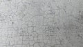 Rough Cracked White Gray Concrete or Cement Wall Texture Background Royalty Free Stock Photo