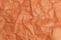 Rough crumpled texture surface of retro vintage classic grunge paper. Background or backdrop. Dark orange, Brown tone Royalty Free Stock Photo