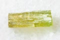 rough crystal of Heliodor (yellow beryl) on white Royalty Free Stock Photo