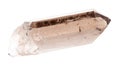 rough crystal of smoky quartz isolated on white