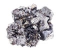 rough crystalline Magnetite stone on white