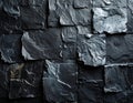 Rough Dark Gray Slate Stone Tile Wall Texture Background Royalty Free Stock Photo